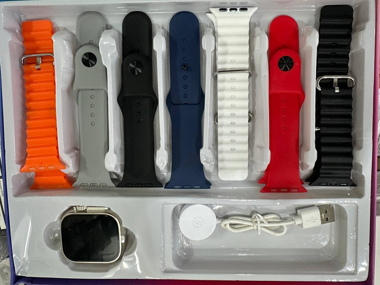 ساعت هوشمند KEQIWEAR مدل KW52 Ultra3 با بند سیلیکونی