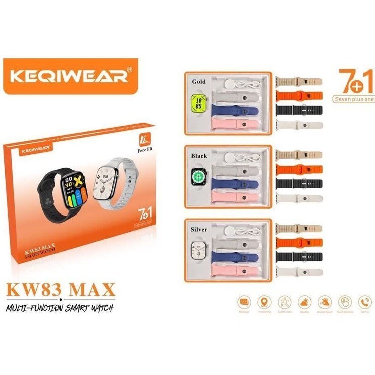 ساعت هوشمند KEQIWEAR مدل KW MAX با ۷ بند