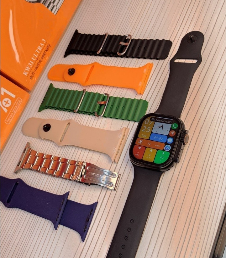 ساعت هوشمند KEQIWEAR مدل KW31 Ultra3 به همراه ۷ بند